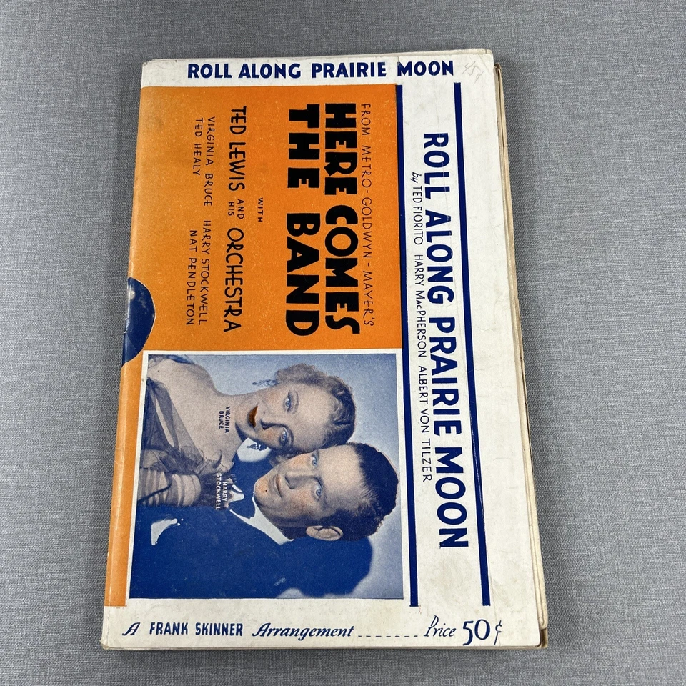 Roll Along Prairie Moon 1935 Robbins Band Arrangements Piano Guitar Sax Violin - Image 1 of 4