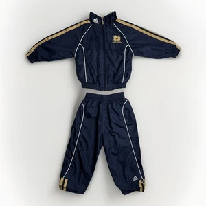 Notre Dame Adidas Kleinkind 24 Monate marineblau gold Reißverschluss Trainingsanzug Jacke Hose - Bild 1 von 10