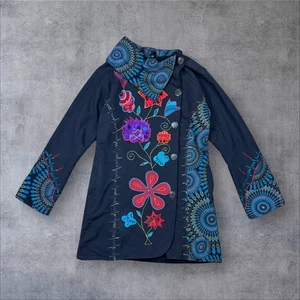 Gringo bestickter Blumen Mantel Gr. M L Boho Festival Jacke - Bild 1 von 11