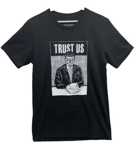 Camiseta gráfica Black Rifle Coffee Company para hombre negra talla mediana "Confía en nosotros" - Imagen 1 de 4