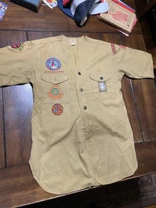 Vintage 1940s Boy Scout Uniform Eagle Scout Felt Patches, Camp Kickapoo - Picture 1 of 12