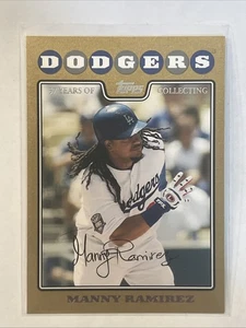 2008 Topps Gold #UH237 Manny Ramirez #/2008 Los Angeles Dodgers - Picture 1 of 2