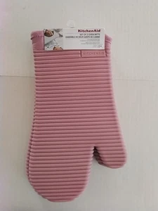 KitchenAid 2er Set Silikon Textur Griff Ofenhandschuhe (getrocknet Rose-dunkler rosa) - Bild 1 von 4