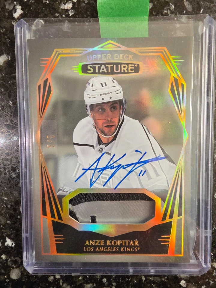 2022-23 Stature Anze Kopitar Auto Patch 5/5 Los Angels Kings WOW SSP RARE!!! - Image 1 of 1