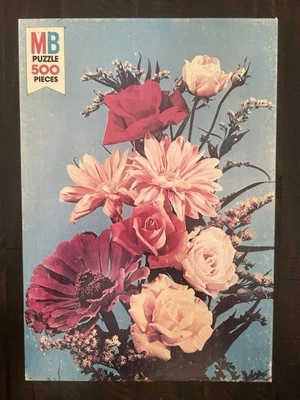 Rompecabezas Milton Bradley 1978 nuevo ramo floral rosa 4981 500 piezas 19x13 Foto 1 de 4
