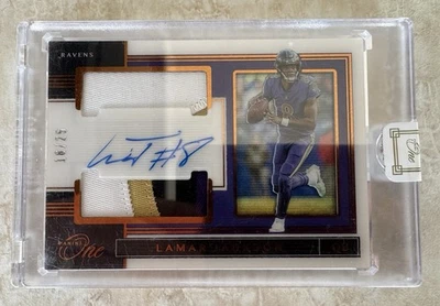 2019 Panini One - Dual Patch Auto Lamar Jackson #176 Bronze /25 (AU, MEM) - Image 1 of 3