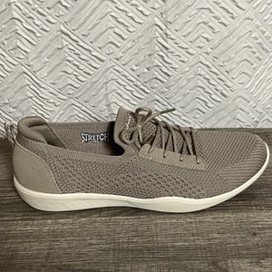 Skechers Newbury St Stretch Fit Slip-On Sneaker Casually Dark Taupe Size 9.5 - Picture 1 of 10