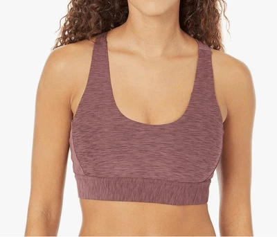 Prana Women's Cutout Racerback Kimble Sports Bra Flannel Heather large NWT - Image 1 of 4