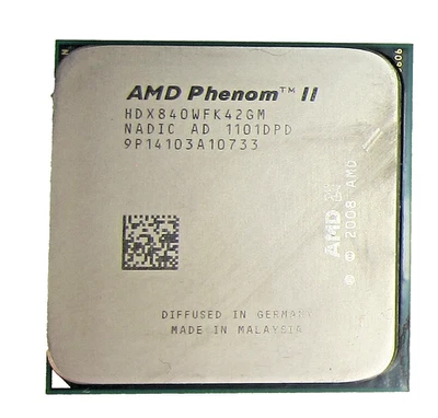 Genuine AMD Phenom II X4 840 HDX840WFK42GM 3.2GHz Socket AM2+ / AM3 Desktop CPU - Image 1 of 4