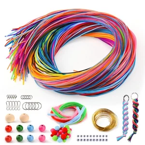 295 Pcs Scoobies Strings Kit Scoubidou Strings Plastic Lacing Cord Gimp String - Picture 1 of 6