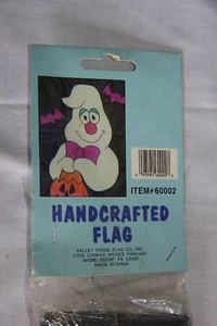 NEW Smiling white Ghost garden flag yard Valley Forge Halloween 28" x 40" NIP - Picture 1 of 1