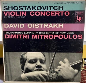 David Oistrakh Shostakovich Violin Concerto, Columbia, ML5077 mono EX/VG- - Imagen 1 de 1