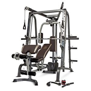 Marcy Deluxe Diamond Elite Smith Cage Home Workout Total Body Gym Machine System