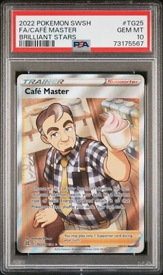 Cafe Master - TG25/TG30 - Trainer Gallery - Brilliant Stars - PSA 10 Pokemon TCG - Image 1 of 2