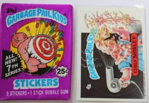 Garbage Pail Kids 1987 7th Series card #265a "Curly Shirley" + 1 Empty Wrapper - Picture 1 of 5
