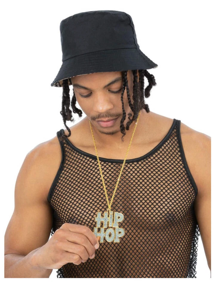 90s Hip Hop Bling Chain Rapper Rap Star Fancy Dress 1990s Prop Adults Medallion - Image 1 of 1