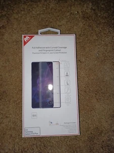 Mybat Tempered Glass Screen Protector Samsung Galaxy S10 Plus 9H Curved Includes - Picture 1 of 2