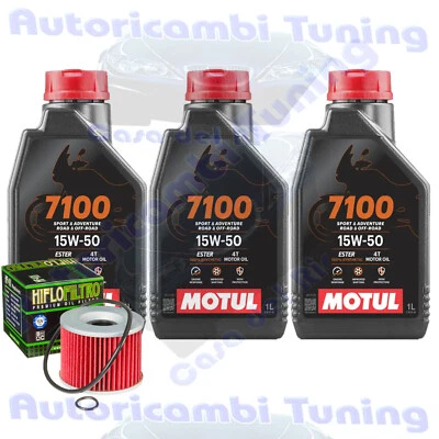 Kit D'Entretien Huile Motul 7100 15W50 + Filtre Pour Kawasaki KZ550 1980>1983 - Photo 1/4