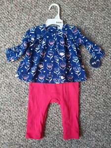 Le Top Set 1 Pezzo Bambina Che Sembra 2 Pezzi Taglia 6 Mesi "NUOVO" - Foto 1 di 5