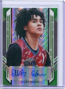 2021-22 Leaf Metal Autographs Green Prismatic Elliot Cadeau Rookie Auto 1/10 - Picture 1 of 1