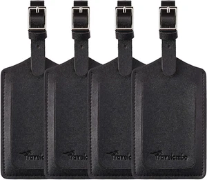 Leather Luggage Tags for Suitcases Travel Tags Bag Tags Travel Essentials - Picture 1 of 13