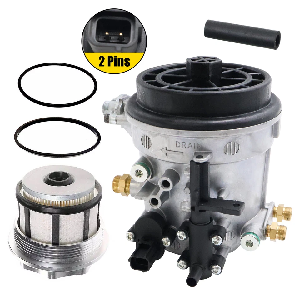 1X Fuel Filter Housing & Fuel Filter With Cap For Ford F-250 F-350 Motorcraft Foto 1 de 4