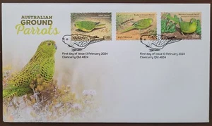 Australia 2024 / Birds - Australian Ground Parrots / FDC with gummed stamps - Picture 1 of 1