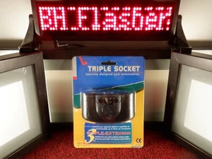 3-WAY 12VOLT POWER TRIPLE-OUTLET ACCESSORY ADAPTER BOX + CIGGY PLUG EXTENSION!! - Picture 1 of 6