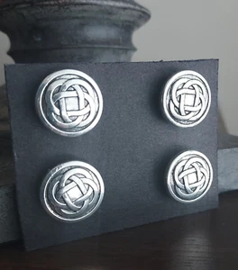 4 piece Silver Celtic Magnetic Pins . Horse Show magnets. Clothing magnet pins. - Picture 1 of 3