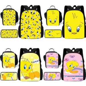 Tweety Vogel Kind Schulrucksack Brotzeittaschen Federtüten Schultüten Anime Geschenk - Bild 1 von 56