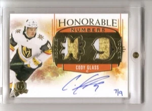 Tarjeta automática parche doble números honorables The Cup Cody Glass 2019-20 7/9 - Imagen 1 de 2