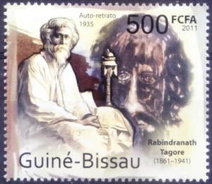 Guinea Bissau 2011 MNH, Tagore, Paintings, Self-portrait, Nobel literature - Picture 1 of 1