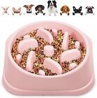 YOGINGO Slow Feeder Dog Bowl to Down Eating Pet Puppy Cat and Pink