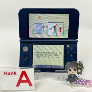 Nintendo new 3DS LL XL Metallic Blue A Rank Console Japanese Only 311 - Picture 1 of 21