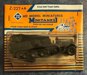 ROCO HO MODEL MINIATURES MINITANKS : 8 TON HALF TRACK SDKFZ Z-227 - Picture 1 of 2