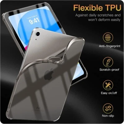 Soft TPU Clear Back Case Cover For iPad 7th 8th 9th 10th Gen Air Pro Mini 2024 - Image 1 of 4