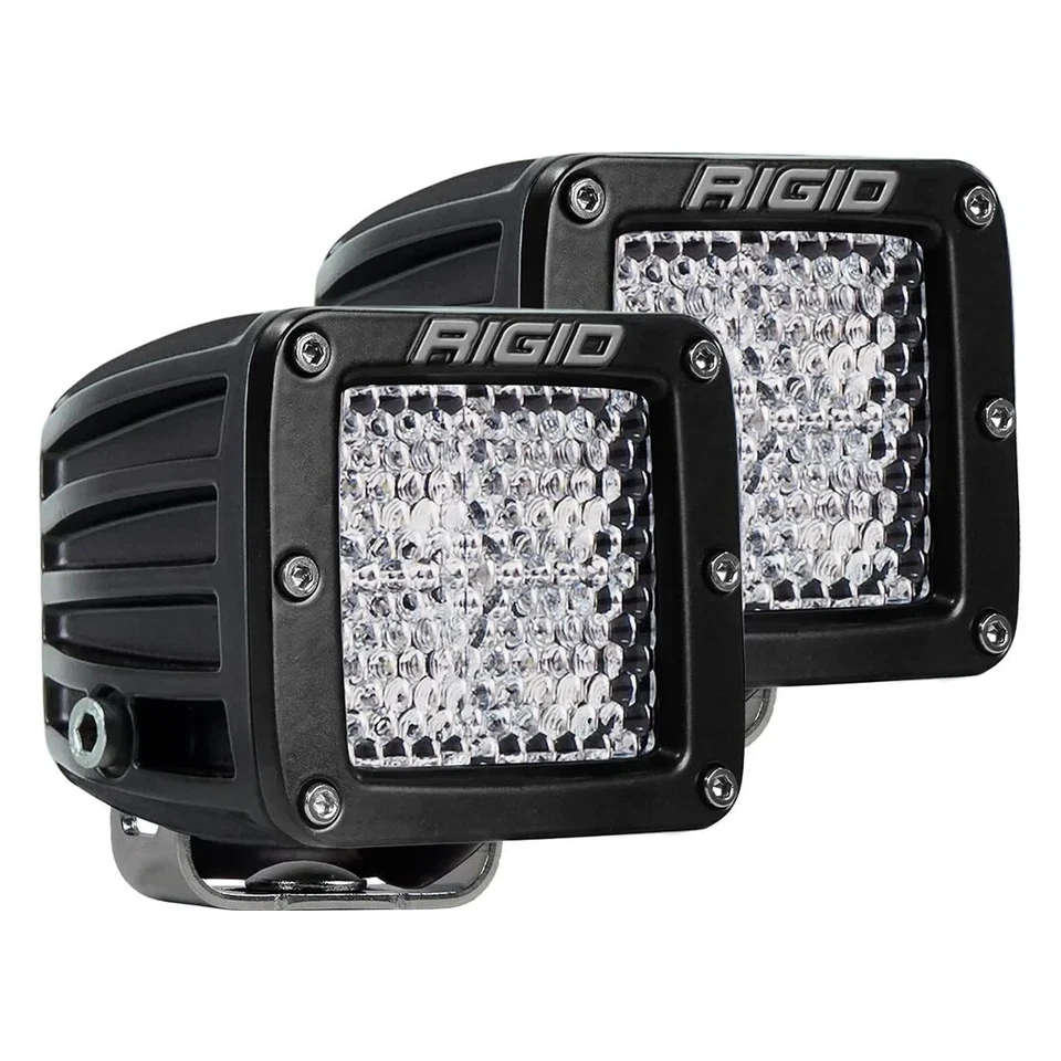 Rigid Industries D-Series Pro Diffused Surface Mount Black LED Lights - Pair New - Image 1 of 1