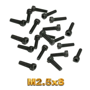 ✅ 20x Original Schrauben M2,5x8 M2,5mm 2.5mm Schwarz Innensechskant Screw ✅ - Picture 1 of 4