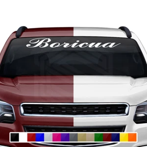 BORICUA Decal Sticker Windshield Window Graphic Vinyl Graphic Banner Car Truck - Picture 1 of 5