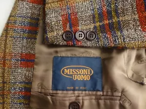 Blazer Missoni Étnico Vintage 50C/40S Excelente Estado Chaqueta Abrigo Deportivo - Imagen 1 de 4