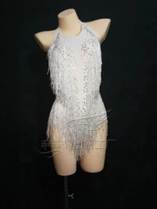 Rhinestones Bodysuit Women Dance Costume One-piece Dance Wear Singer Stage Hot - Picture 1 of 41