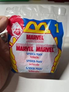 McDonalds Happy Meal Vintage Marvel Super Heroes 1996 #1 Spiderman Vehicle NEW - Picture 1 of 2