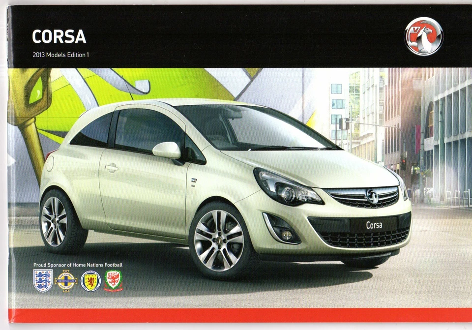Vauxhall Corsa 2012-2013 UK Market Brochure S SE Exclusiv Active SXi SRi Black - Image 1 of 1