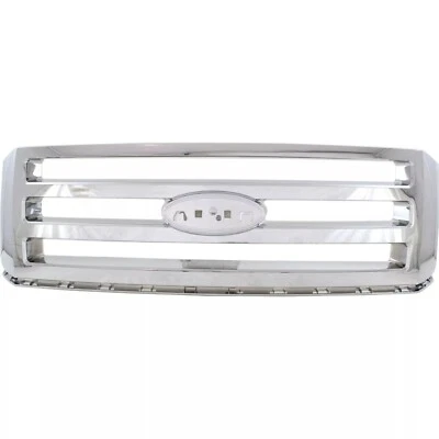 New Grille Assembly For 2007-2014 Ford Expedition Chrome Shell with Insert - Изображение 1 из 4