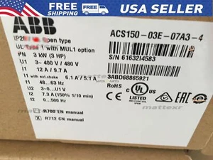 ONE NEW ABB Inverter ACS150-03E-07A3-4 3KW US Free TAX - Picture 1 of 5