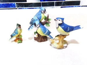 3 SCULTURE VINTAGE BLUEJAY LEFTON NEST EGG COLLEZIONE ROYAL HERITAGE MALASIA - Foto 1 di 5