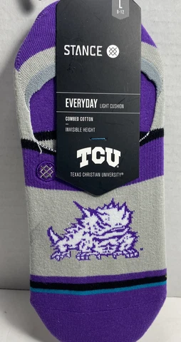 Stance University of TCU Horn Frogs Super Invisible Socks SZ Large New Cover