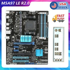 ASUS M5A97 LE R2.0 DDR3 RAM Socket AM3+ AMD 970 SATA3.0 6Gb/s ATX Motherboard - Picture 1 of 10