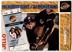 1995-96 Kraft Hottest Ticket Trevor Linden #NNO Vancouver Canucks