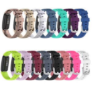 For Fitbit Ace 3/Inspire 2 Breathable Silicone Fitness Bracelet Replacement Band - Picture 1 of 27